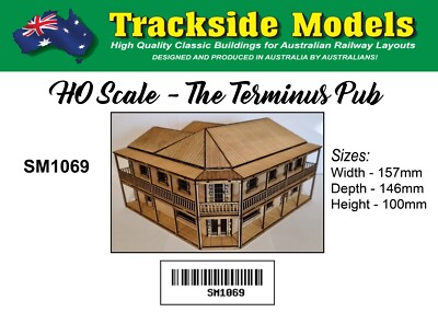 Trackside Models  - HO Scale - Laser Cut ''The Terminus Pub'' - SM1069