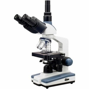 Amscope T120C Professional Siedentopf Trinocular Compound Microscope, 40X-2500X Magnification, Wf10X And Wf25X Eyepieces, Brightfield, Led Illumination, Abbe Condenser With Iris Diaphragm, Double-Layer Mechanical Stage, 100-240Vac (608729742937)