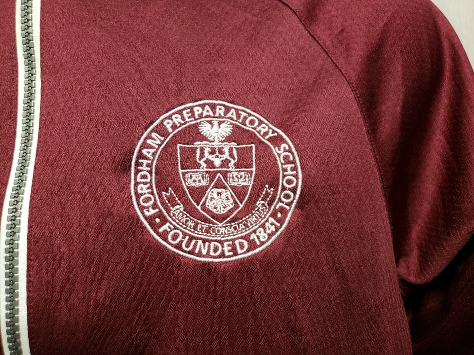 Fordham Preparatory School Founded 1841 Adult Small Burgundy Long Sleeve Jersey - Image 4 of 4