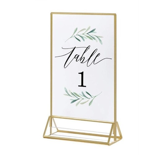 Clear Acrylic Sign Holder Double Sided Menu Picture Frame Wedding Table-Numbers - Picture 3 of 8