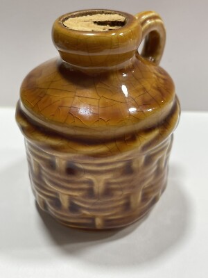 Vintage Miniature Pottery Jug  A W.P Design Lattice Embossed Zummerset Zyder