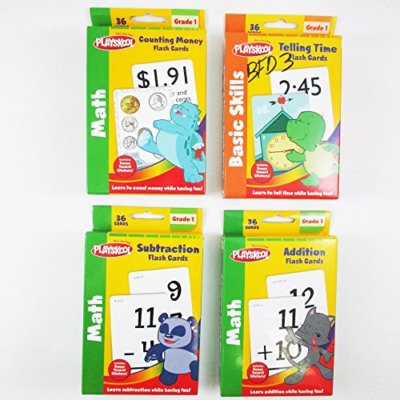 4 Pack Playskool Flash Cards Kids Learn Children School Math Basic Skills Grade1 (7795735132081)