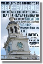 We Hold These Truths To Be Self Evident... - NEW American History POSTER
