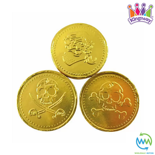 Milk Chocolate PIRATE GOLD COINS Novelty FOILED Party Bag Fillers Coin ...