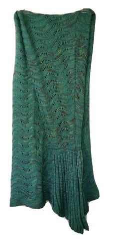 LAGHCAT Crochet Mermaid Tail Blanket in Wave Mint— Turquoise Throw Cozy Soft NWT - Picture 2 of 7