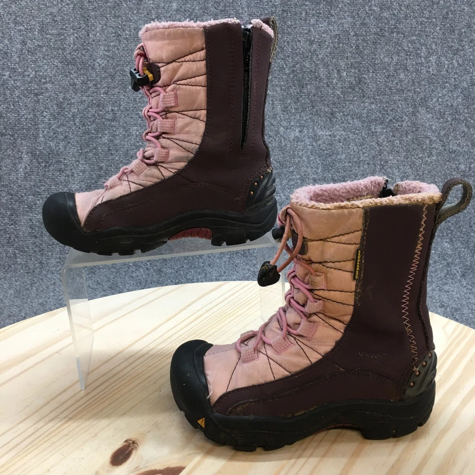 Keen Boots Niños 12 Shellback Invierno Nieve Púrpura Con Cordones Aislados 8222-MLMA Foto 2 de 4