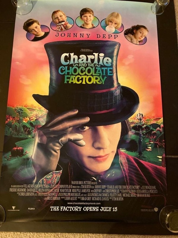 Charlie and the Chocolate Factory (2005) original movie poster B DS Johnny Depp