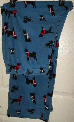 Sonoma Dogs Wearing Scarfs Blue Sleep Lounge Pajama PJ Pants Mens Size Large NWT