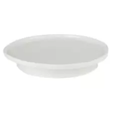Ceramic Pedestal Tray Warm White Pack of 2 Size 2.5 in H x 13 in Dia