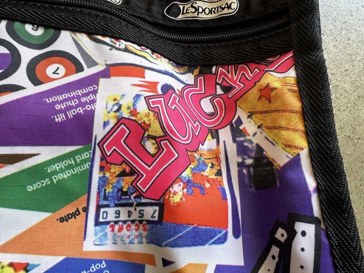 Vintage LeSportsac Casino 8-Ball Slots AOP Classic Hobo Sack Bag