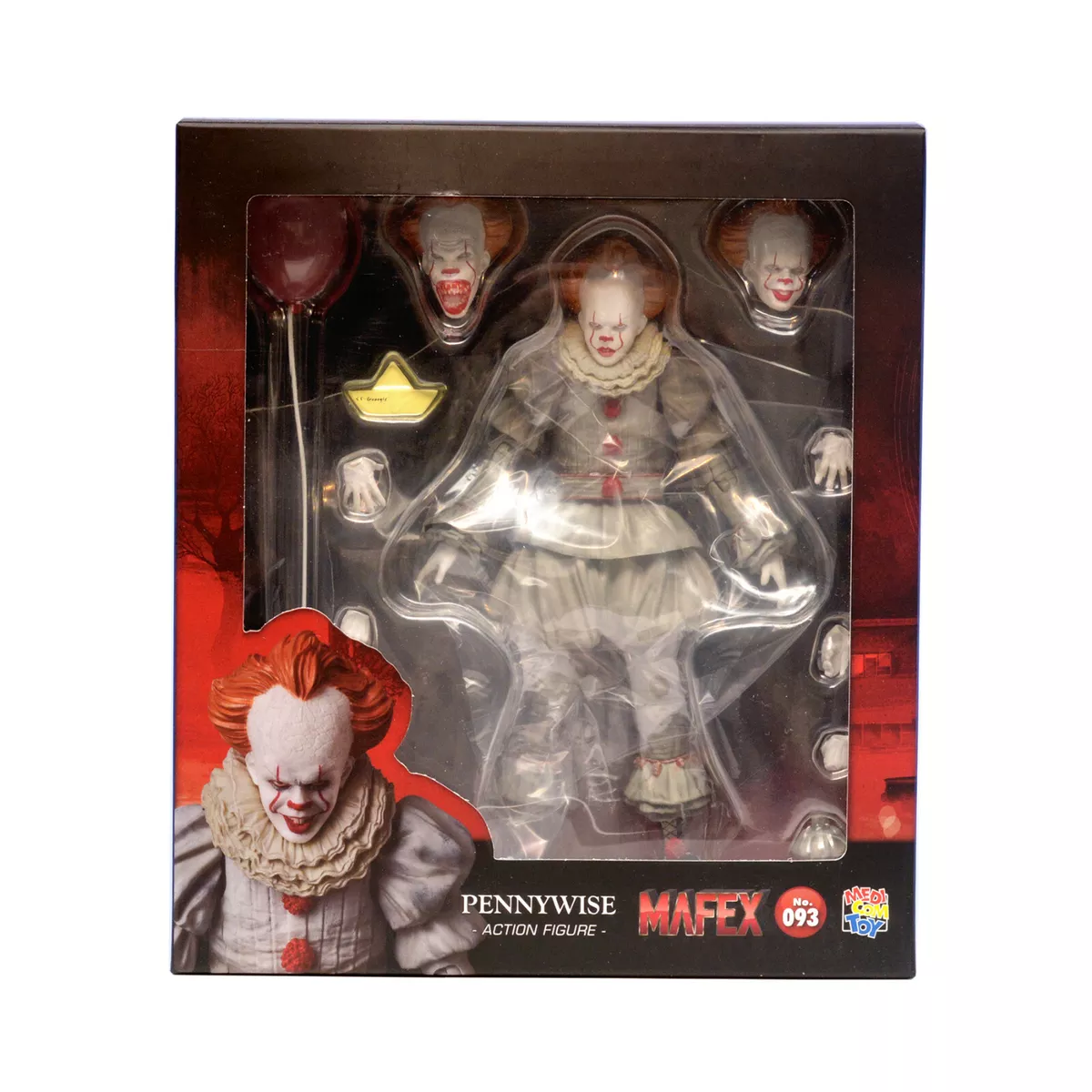 Medicom Mafex No. 93 IT Pennywise 1/12 Scale Action Figure MIB Factory Sealed