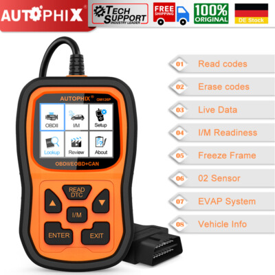  AUTOPHIX OM126P OBD2 Diagnosegerät Fehler Auslesegerät Codeleser mit Deutsch