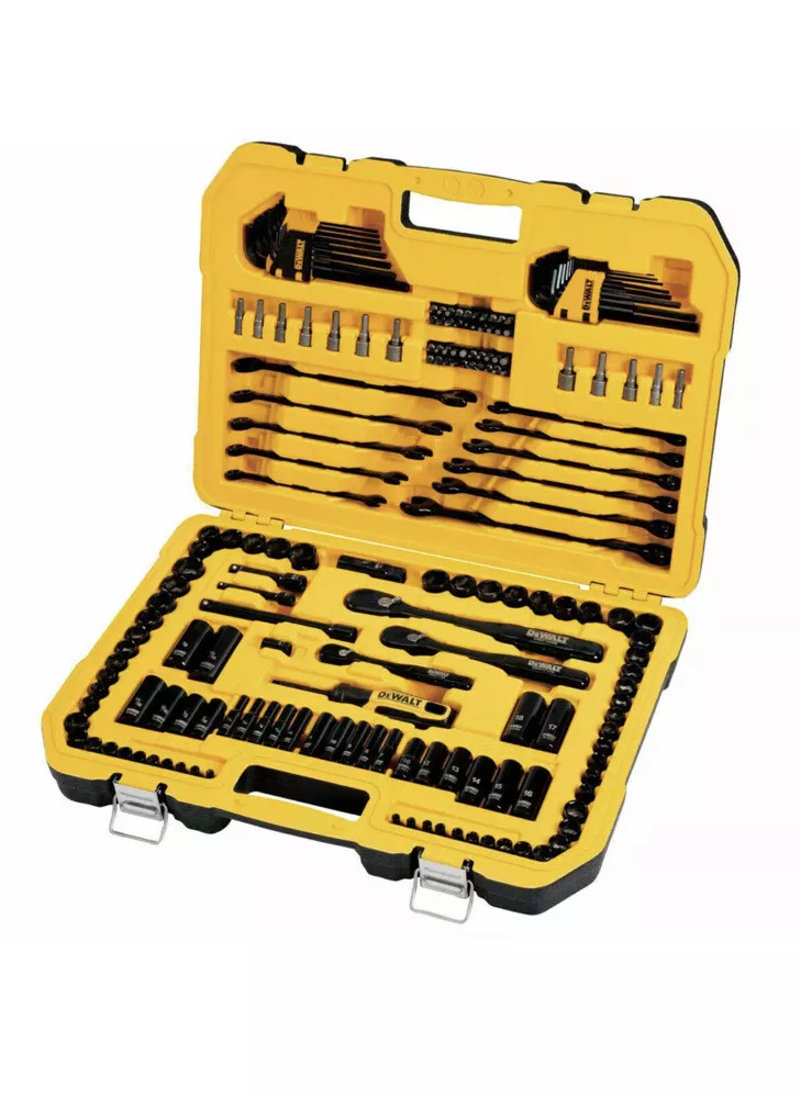 DEWALT 184 Piece Mechanics Tool Kit Spanner Socket Set Ratchet