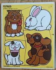 PLAYSKOOL Vintage Wooden Puzzle MY PETS 180-08, 4 Pieces