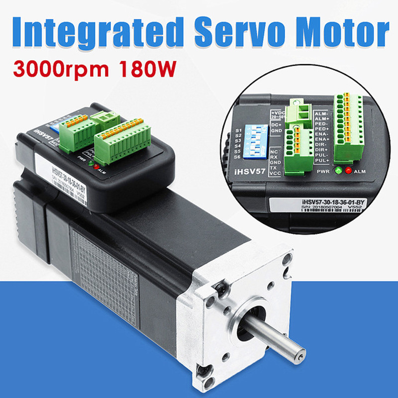 180W 3000rpm NEMA23 0.57Nm Integrated Servo Motor 36VDC JMC iHSV57