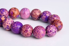 10MM Violet Sea Sediment Imperial Jasper Beads Grade AAA Round Loose Beads 7"