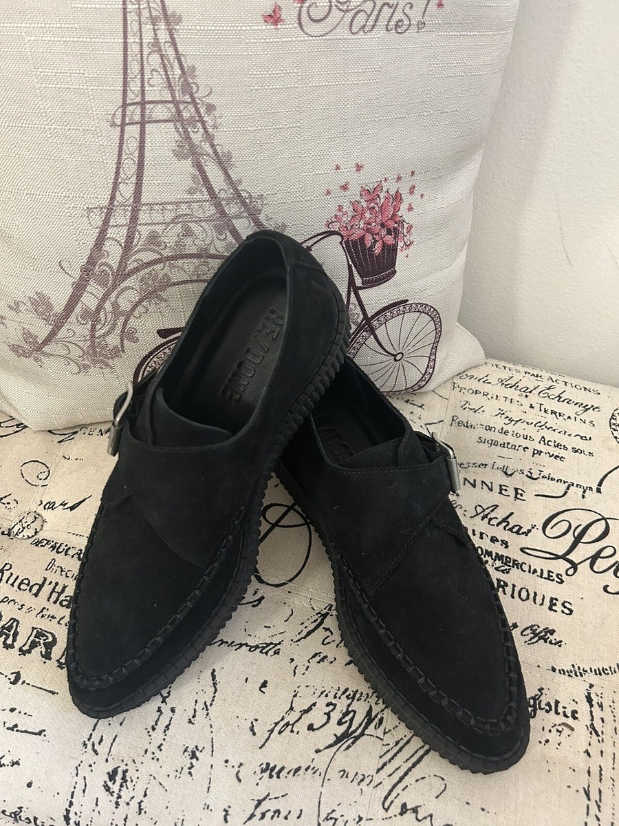 RE/DONE 70s Creeper Black Suede platform shoes Size EU 38 US 