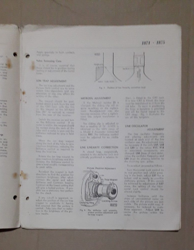 His Master's Voice 1871 1875 Television Original Service Manuals - Picture 5 of 9
