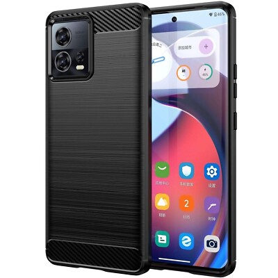 CARBON COVER FOR MOTOROLA EDGE 30 FUSION MATTE SHOCKPROOF TPU CASE