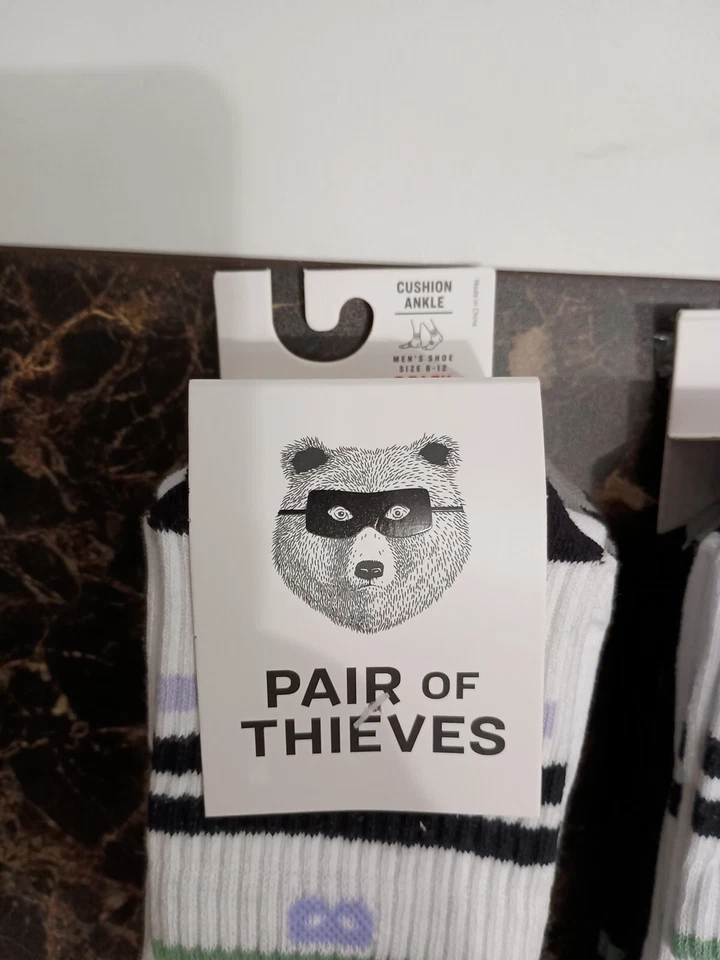 Cantidad 2 - Par de calcetines Thieves para hombre cojín al tobillo 3 pares talla 6-12 Foto 2 de 4