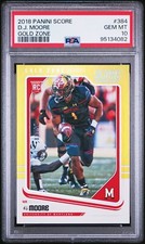 2018 Score D.J. Moore #384 Gold Zone /50 Rookie RC PSA 10 Gem Mint Bears