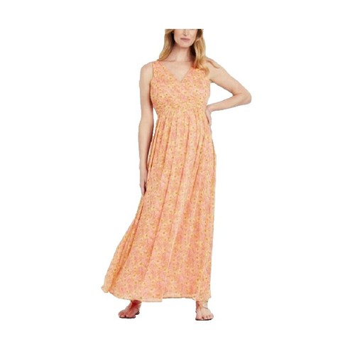 sachin and babi light blue dress Pink Floral Chiffon Tiered Maternity Dress – PinkBlush main image 0