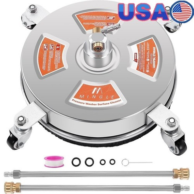 #ad 14 Inch Power Washer Surface Cleaner W Wheels Efficient Cleaning Tool New $81.81