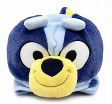 Bluey Kids Costume Plush Jumpsuit w/ Character Hood   Light Blue   36  Length