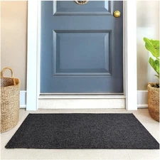 Koeckritz Inspiration Charcoal Rug – Rubber Non-Slip Backing, 1/4" Thick