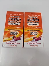 Motrin Infants Concentrated Liquid Drops w/ Ibuprofen Berry Flavor 1oz Lot of 2