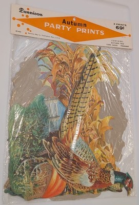 Vintage Dennison Autumn Party Prints Sealed