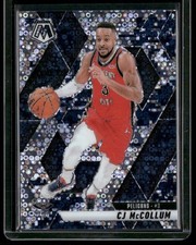 2024-25 Panini Mosaic #191 CJ McCollum Fast Break Blue Camo Mosaic #/35