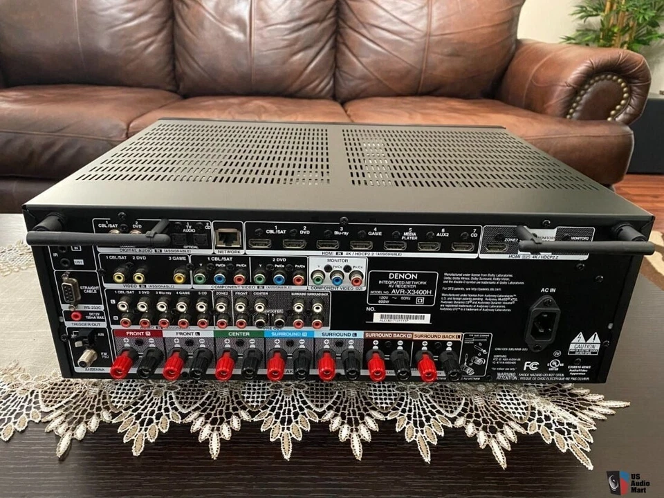 Denon AVR-X3400H A/V Receiver 4k HDMI Bluethooth Atmos Internet wifi OSD Tuner - Bild 2 von 4