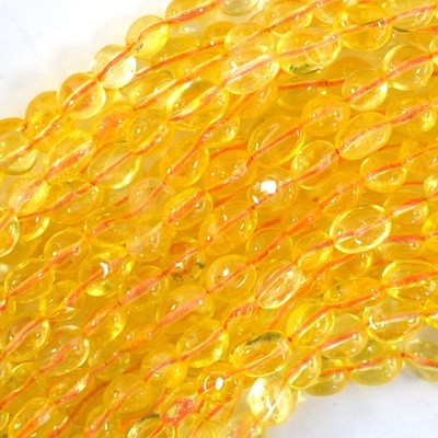 Natural Yellow Citrine Pebble Nugget Beads 15.5'' Strand 6mm - 8mm, 8mm - 10mm S1