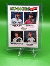 2026 Topps Heritage - Quad Rookies Andry Lara, Wikelman Gonzalez, Juan Burgos...