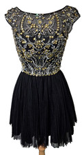 SHERRI HILL 2 Cocktail Dress Beaded Full Skirt Cruise Elegant Night