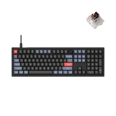 Mechanical Keyboard Wired Full Size QMK Programmable Keychron V6 Brown Custom