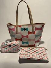KATE SPADE HARMONY Abstract Signature Bow Multi Colored With Additional Two Bags