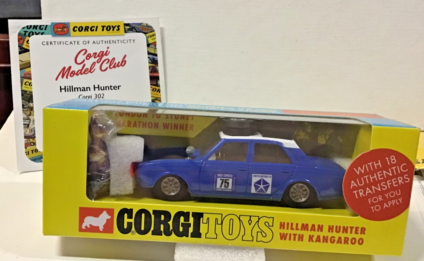 Corgi 302, Hillman Hunter Rally Car - Free Price Guide & Review