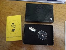 MINTY 60'S METAL PLAYBOY CLUB KEY W 996 WITH BOX & CARD HUGH HEFNER BUNNY