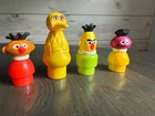Vintage Fisher Price Little People Sesame Street Figures Lot of 4 Bert Ernie