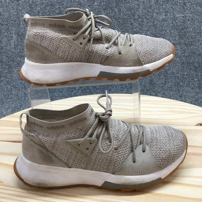 Adidas Shoes Womens 6 Quesa Sneakers Gray Mesh Lace Up Hi Top Casual B96504