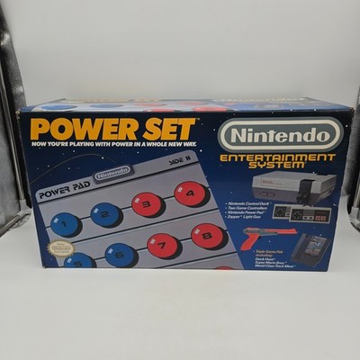 Nintendo NES Console Power Set Pad Complete w/ Box Super Mario Track Meet Duck