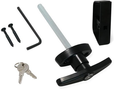 Lepoint T-Handle Lock Shed Door Latch Kit with 2 Keys and 2 Screws,...