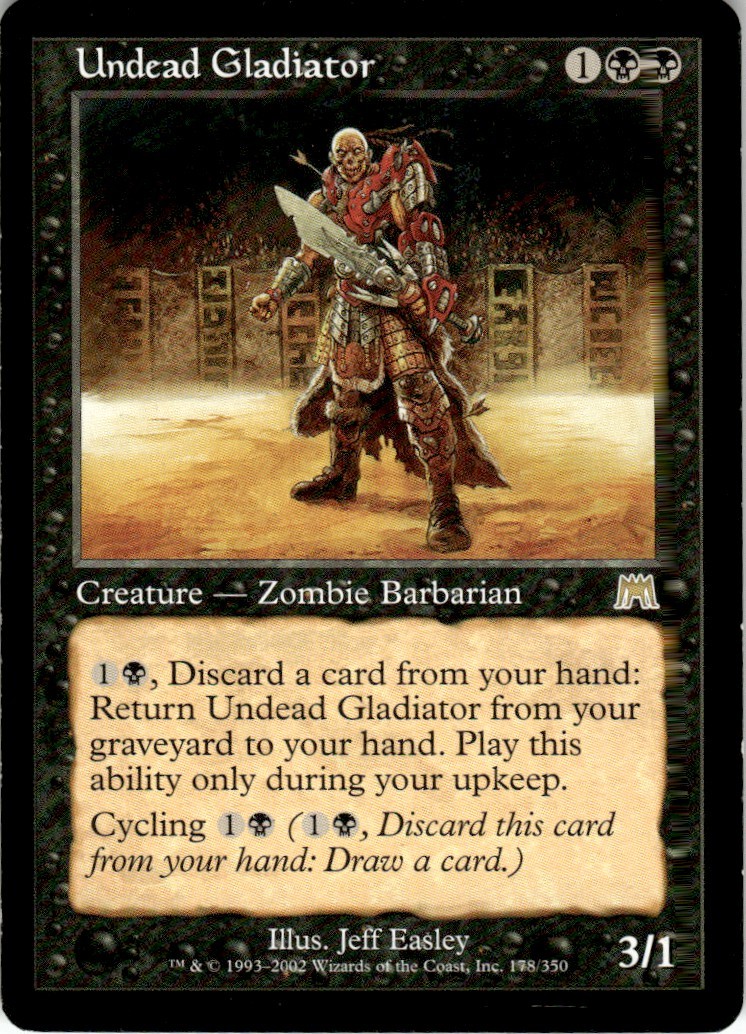2002 Onslaught Magic The Gathering Undead Gladiator 178/350 LP