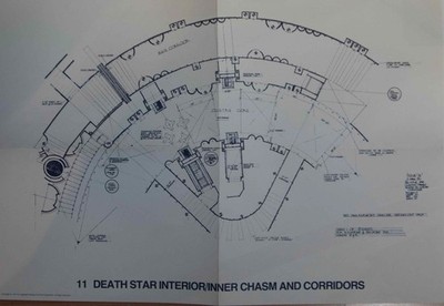 Star Wars IV Vintage Death Star Interior/Inner Chasm and Corridors  Vintage 1977
