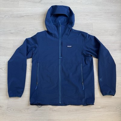 PATAGONIA R1 TechFace Hoody Navy Blue Jacket Men's Size Large TIDB