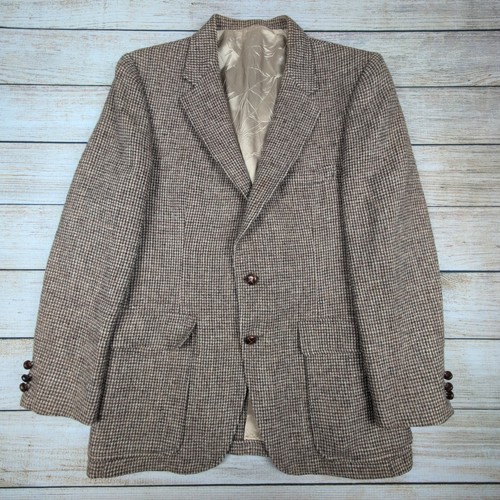 Cerruti 1881, Vintage Nino Cerruti Harris Tweed Blazer Rue Royale Scottish Wool Jacket 38-40r
