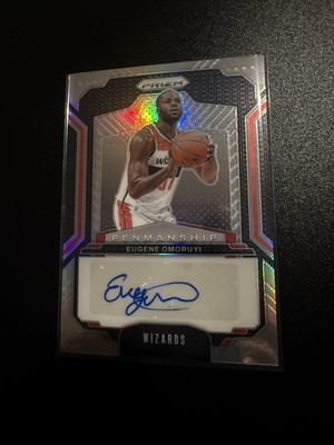 Panini 2024-25 Prizm Penmanship Prizm Autograph Eugene Omoruyi #PNM-EUG Wizards