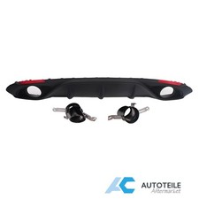 Heckdiffusor Auspuffblende passt für Alfa Romeo Giulia Limo 16-18 matt Schwarz